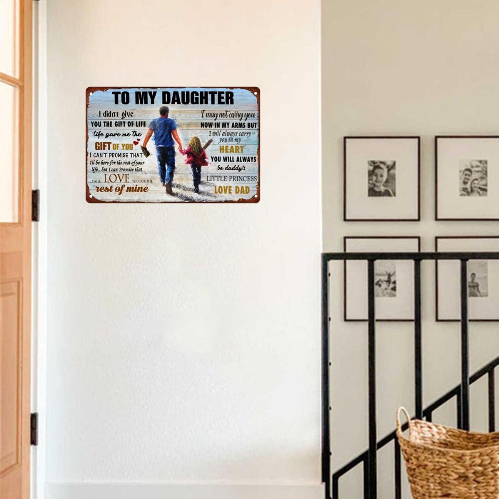 One Piece, Vintage Metal Sign for My Daughter, Home Wall Decor, 12x8 Inch