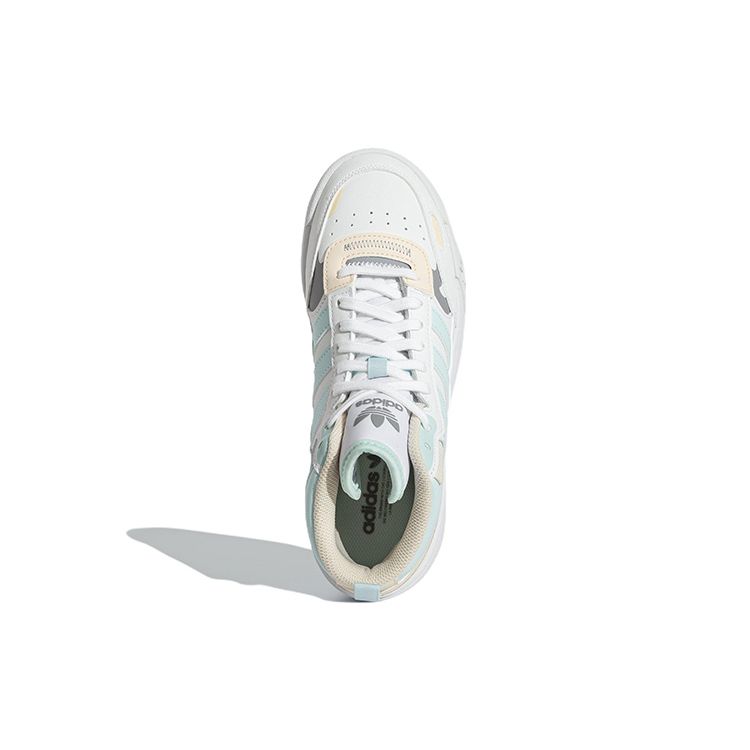 Adidas Originals Post Up Classic Durable Non-Slip Mid-Top Skate Shoes Women Skate Shoes White Blue ID4082