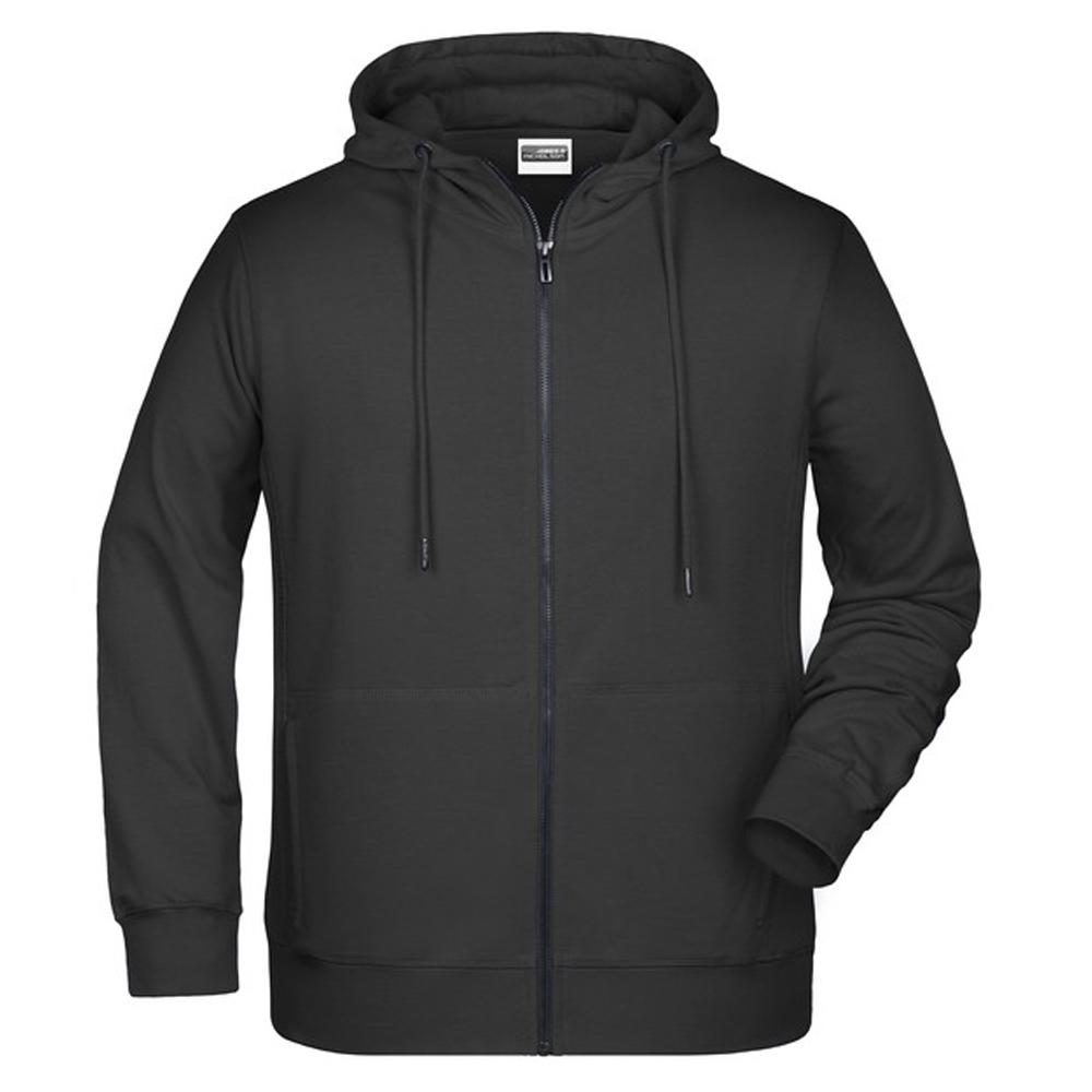 James and Nicholson Mens Full Zip Hoodie
