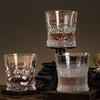 300ml 10.3oz Whiskey Glass Luxury Cocktail Glass Foreign Wine Glass Transparent Relief Wine Cup Drinking Glasses Bar Brandy Mug
