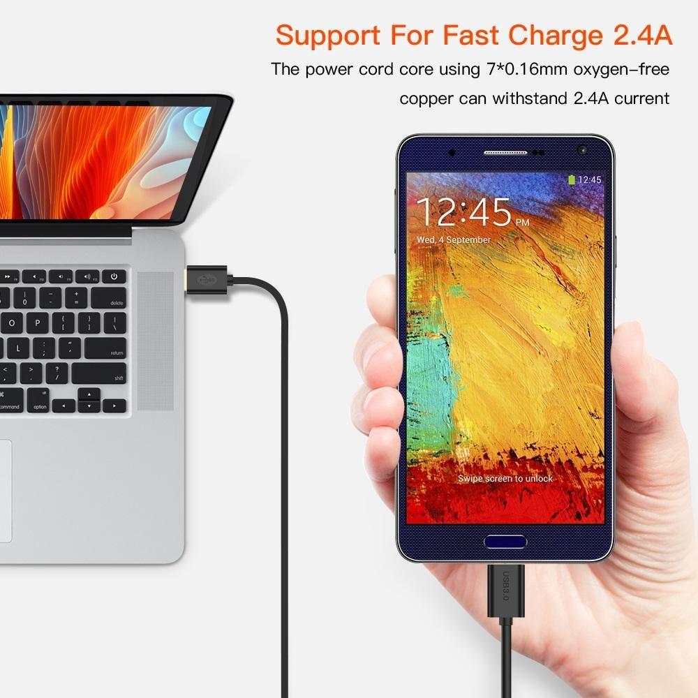 0.5m/1m External Hard Drive Gold plated HDD Cord USB 3.0 Type-A to Micro B Data Cable