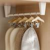 Solid Wood Kids Hanger with Clip Coat Hanging Rack Portable Mini Hanger