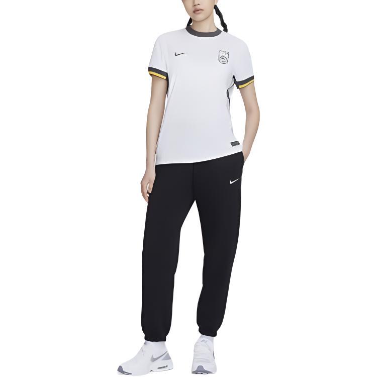 Nike Dri-Fit Сезон 2024/25 Сборная Китая Гостевая Версия для Болельщиков Дизайн Color Block Быстросохнущий Пуловер Футболка с Коротким Рукавом Женские топы FJ4329100