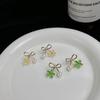 Серьги-гвоздики из серебра S925 с опаловым цветком, нишевый дизайн, супер-сказочные, изысканный бант, серьги в стиле мори, новые