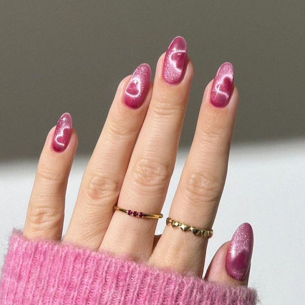 Французские накладные ногти овальный пресс на ногтях Маникюр Типсы своими руками