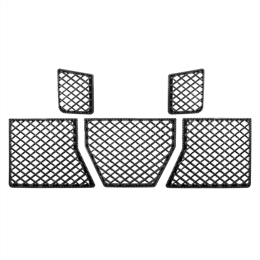 5pcs Mesh Grille Guards For Front Bumper Grille Lower Center Decorative Frame For BMW G87 M2 2023-2025 For Radiator Cooling Part