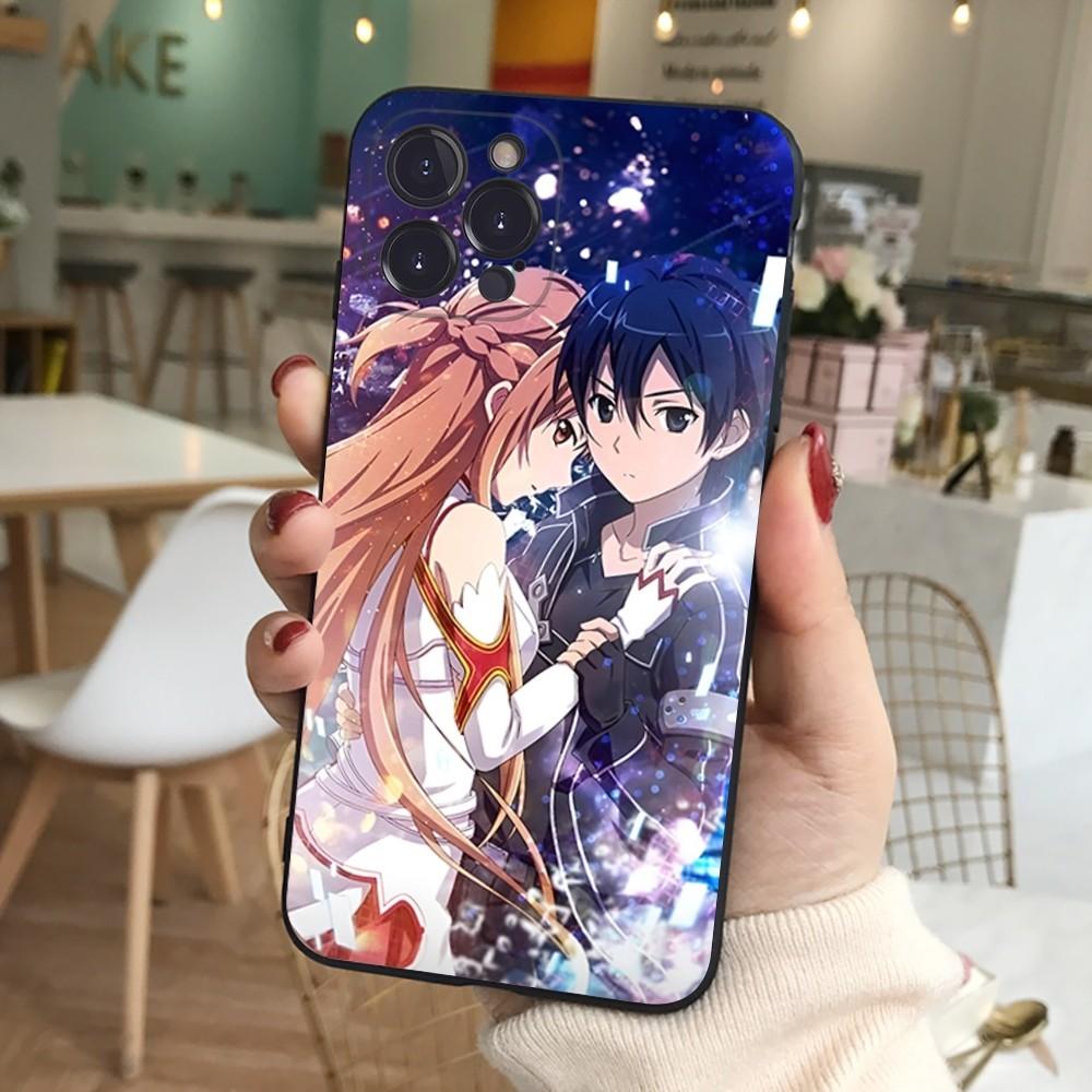 Чехол для телефона с аниме Sword Art Online SAO Для iPhone 15 6 7 8 Plus 11 12 13 14 Pro SE 2020 MAX Mini X XS XR Задняя крышка Funda