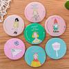 2025 Korean Cute Cartoon Mini Makeup Mirror Portable Compact Round Mirror for Women Travel Mirror for On-the-Go Touch-Ups