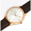 PAUL SMITH Men's MA Watch with Leather Strap, Silver/Pink Gold/Brown, P10053