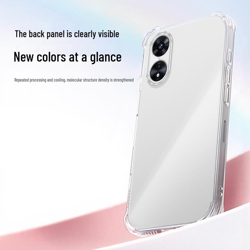Прозрачный противоударный чехол из ТПУ для OPPO A97 с премиальным ощущением