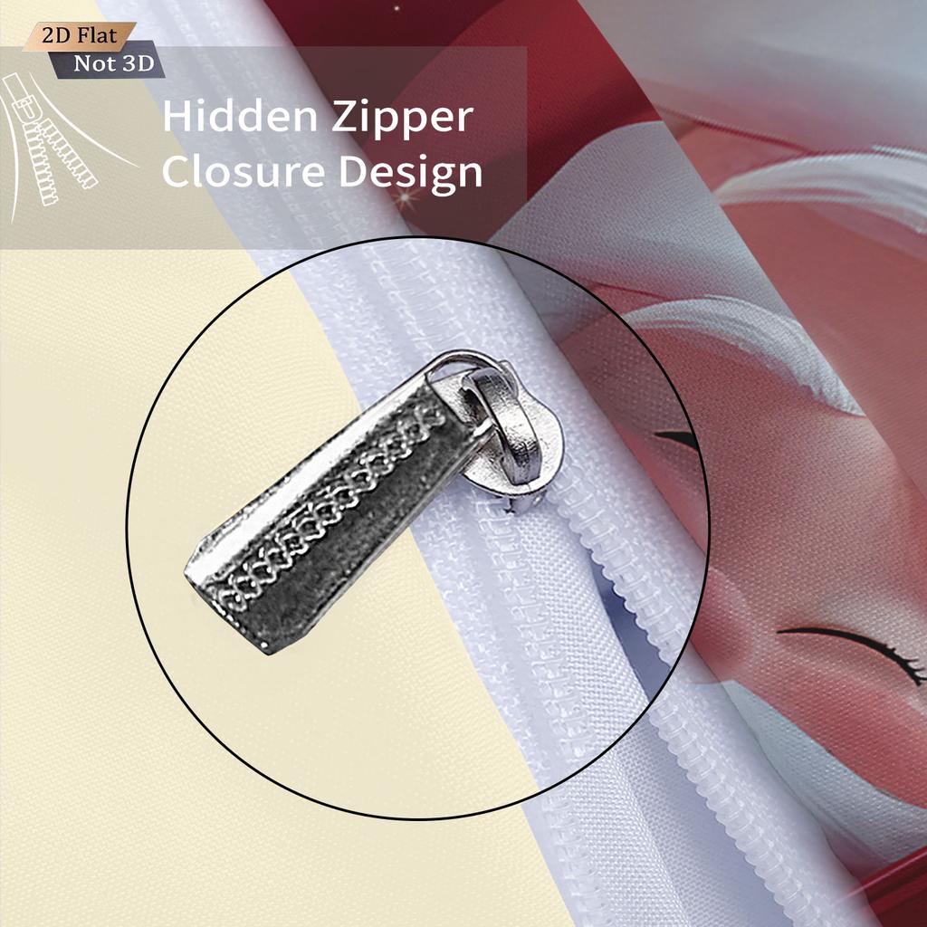 3pc Merry Christmas Cartoon Santa Claus Printed Chipless Quilt Set Multi Size Bedrooms Dormitory Bedding Holiday Decoration