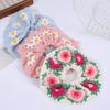 Elastic Crocheted Flower Scrunchies Flores Sweet Hair Tie Exquisite Knitted Hair Rope  Girls