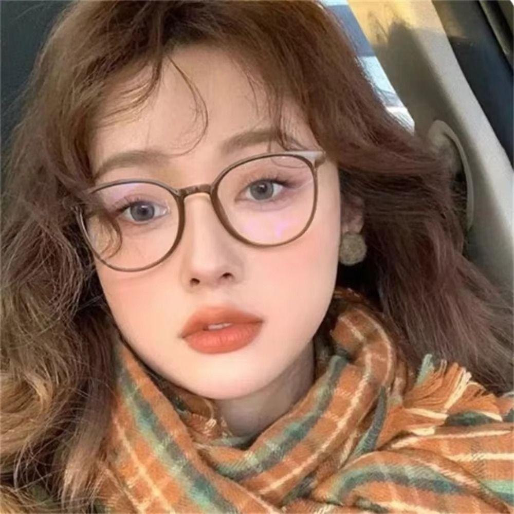 Lightweight Square Frame Myopia Glasses Retro Large Frame Eyewear Anti-blue Light Glasses Student