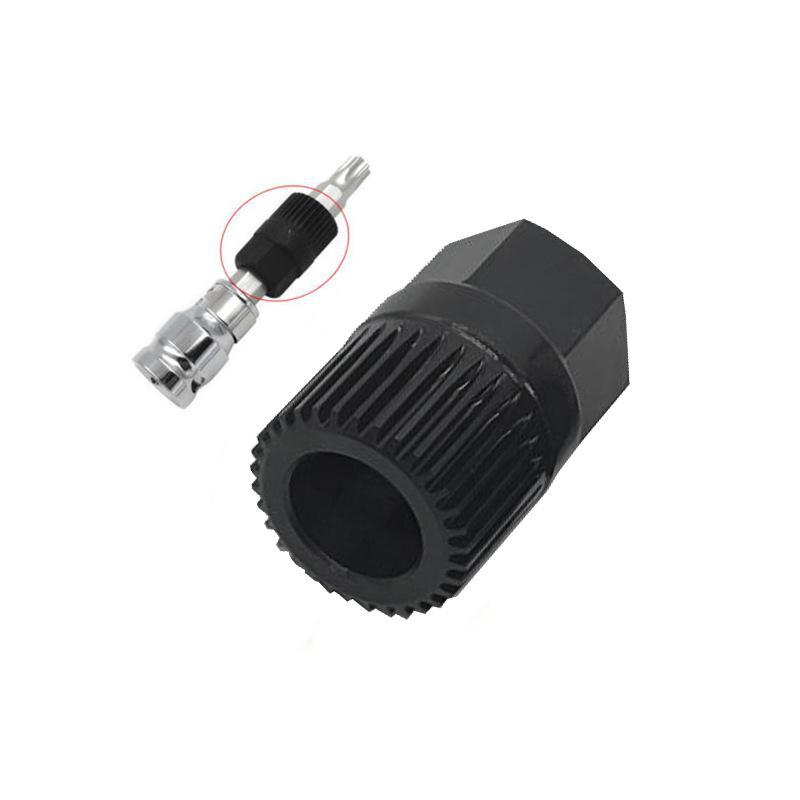 33 Teeth Alternator Clutch Generator Pulley Removal Socket Bit Tool Car Repairing Accessory Freewheel Pulley Removal Tool