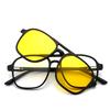 New Mirror Magnetic Attraction Polarized Sunglasses 6 Iin 1 Clip Cycling Glasses Dazzling Polaroid Men Sunglasses Women