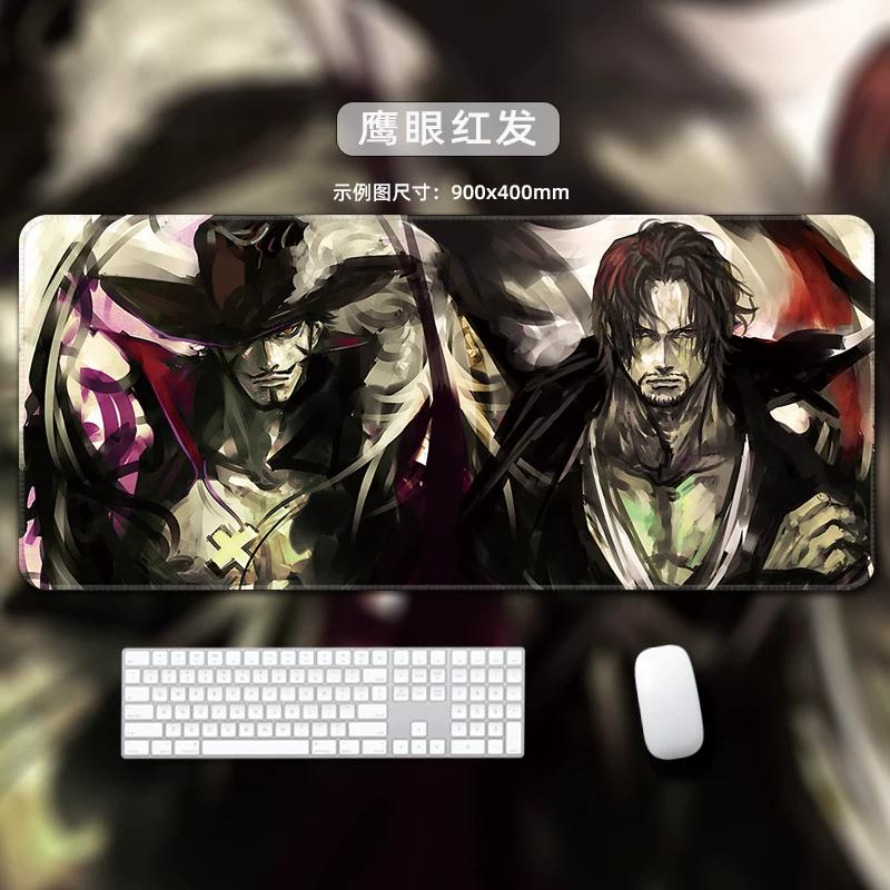 Цельный кожаный коврик для мыши  Большой Маленький Офисный Игровой Коврик для Клавиатуры Настольный Коврик Браслет из Щетины  Монки Д. Луффи  Ророноа Зоро  Декоративный настольный коврик