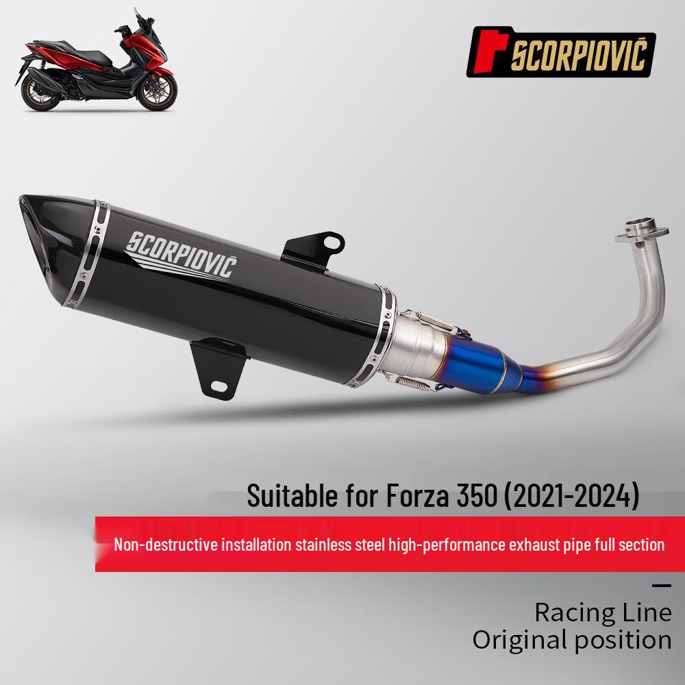 Комплект переднего и заднего глушителей для Forza 350 (2021-2024 гг.) для модификации мотоцикла, скутера