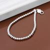 Copper Bracelets  fashion Jewelry charm women Chain lady wedding 6MM beads  factory price