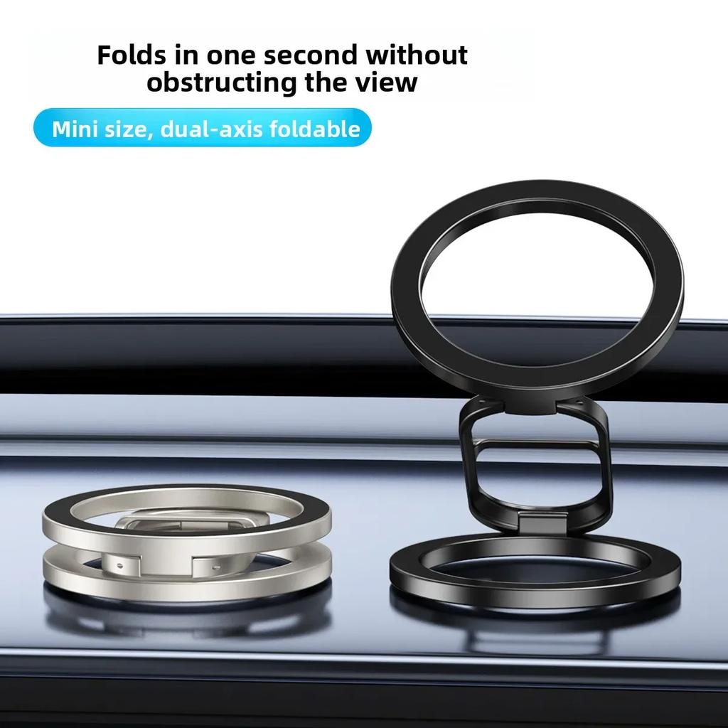 Двусторонний магнитный держатель для телефона Magsafe - Вращение на 360° и складной, подходит для крепления в автомобиле, беговой дорожки в спортзале и повседневного использования