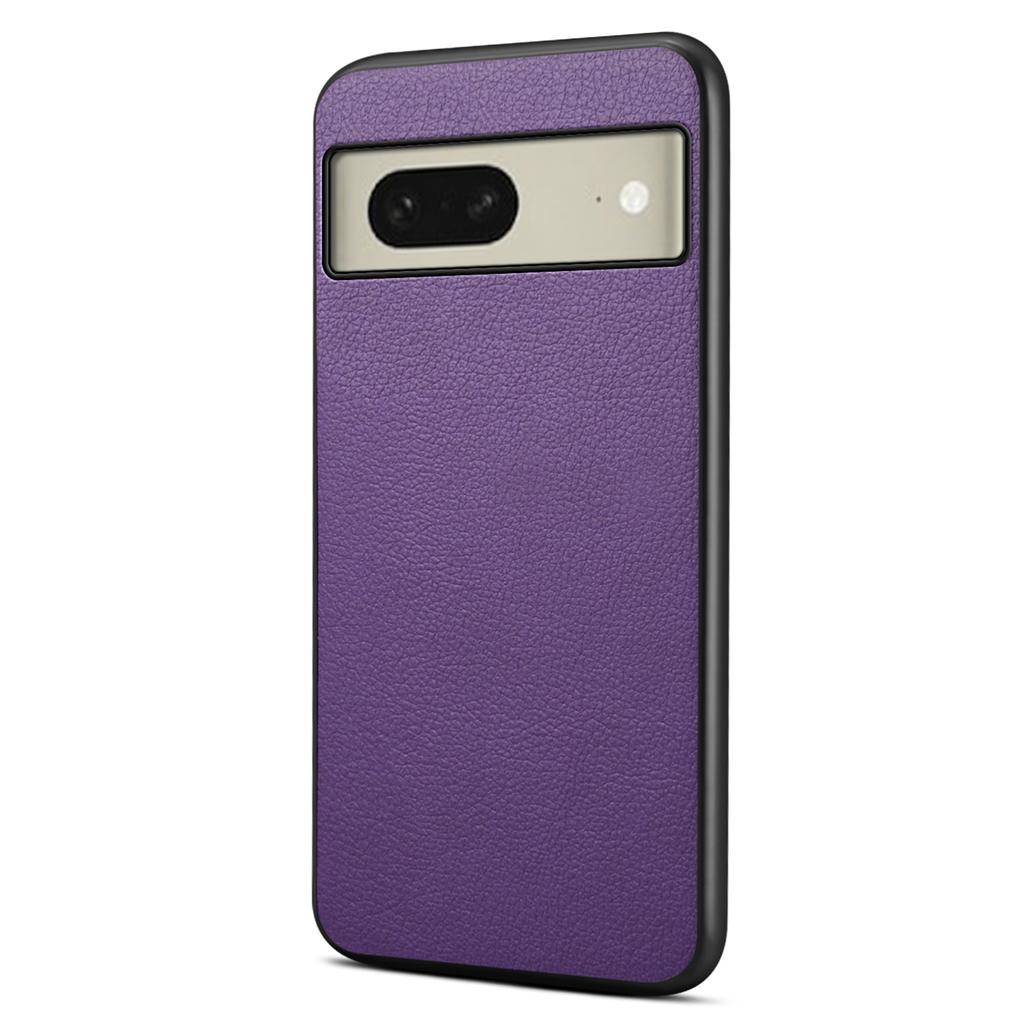 For Google Pixel 8a Case Calf Texture PU Leather Coated PC+TPU Phone Cover