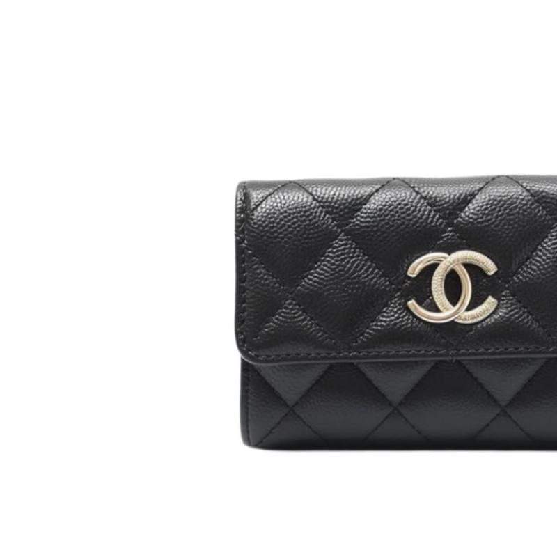 Chanel Logo Quilted Calfskin Card Holder Women Accessories Black AP4905-B22098-94305
