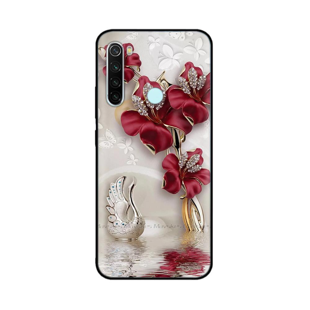 Для Xiaomi Redmi Note 8T Чехол с узором Полная защита Мягкий жидкий силикон Мультяшный чехол для Redmi Note 8T Note8T Оболочка Fundas