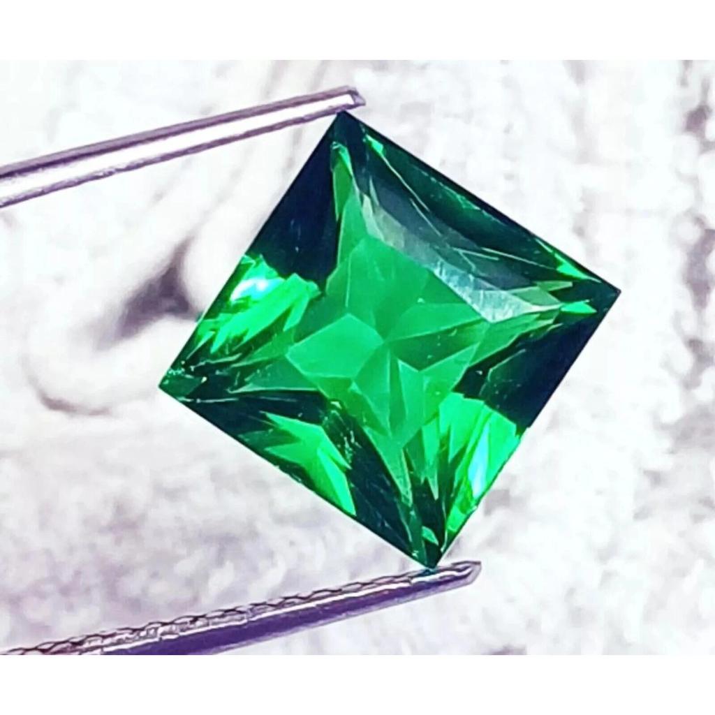 Tsavorite Garnet Green Natural 10-11 Ct Princess Cut Stunning Gemstone