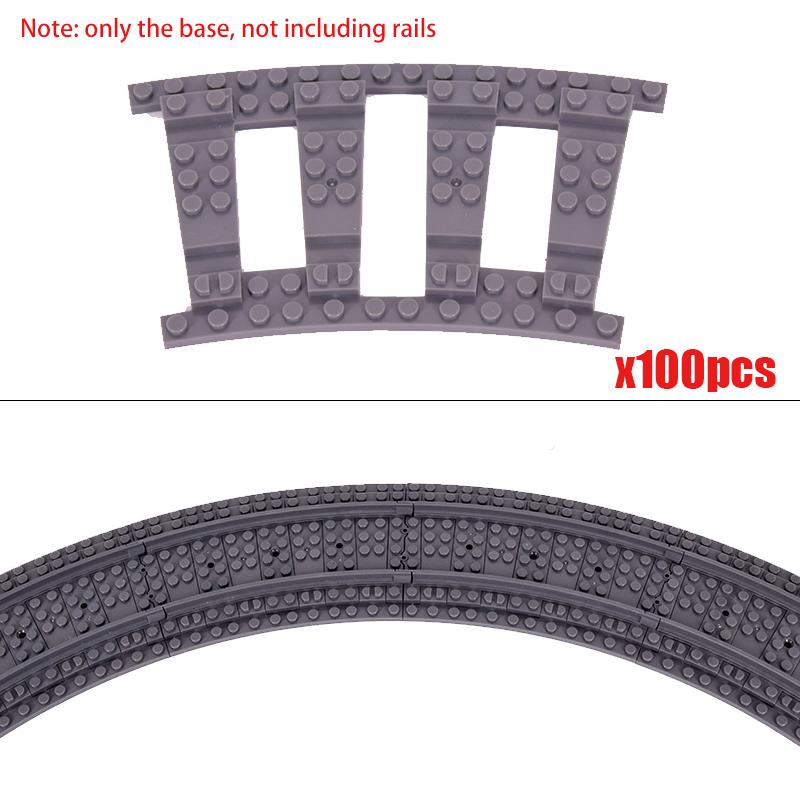 MOC городской поезд, железнодорожный переезд, гибкие рельсы, раздвоенные прямые изогнутые рельсы, переключатель, строительные блоки, кирпичи, креативные игрушки «сделай сам»