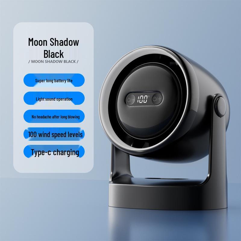 USB Desktop Mini Fan with Night Light & Long Battery Life - Ideal for Students & Outdoor Use