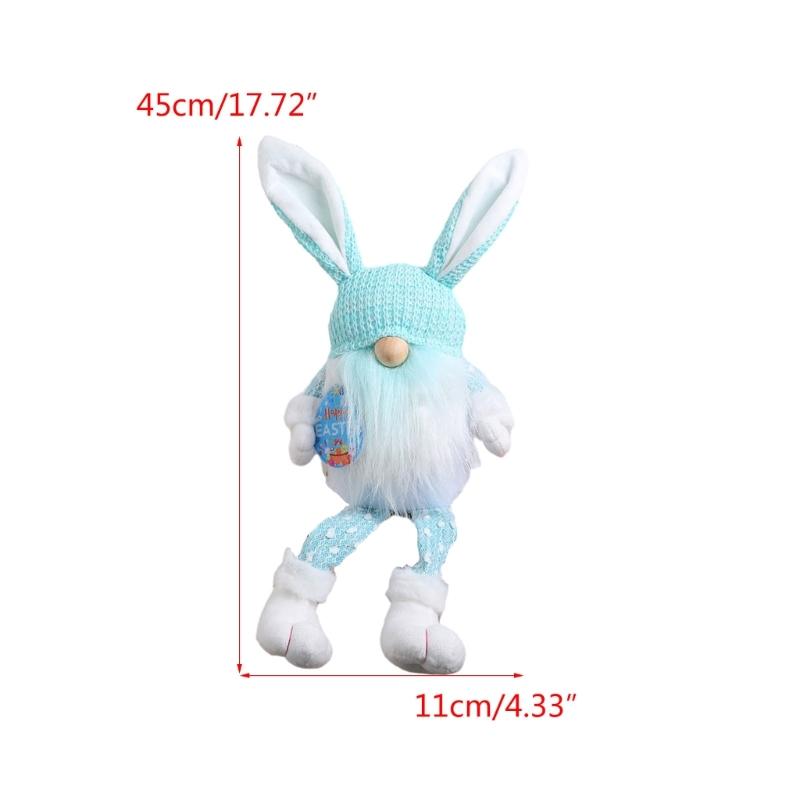 RabbitEar Rudolph Doll Festival Decoration Gnome Figurine Seasonal House Decor Bedroom Kitchen Ornament Easter Layouts