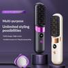 Convenient Cordless Hair Straightener Brush with LCD for Home or Travel Styling Anytime Anywhere