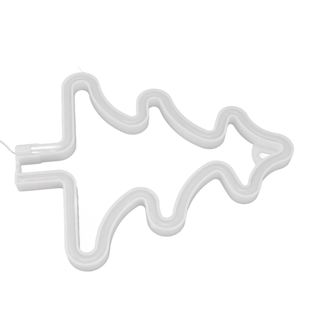 Christmas Neon Sign Christmas Tree Shape Neon Light USB Decorative Night Light for Desk Wall