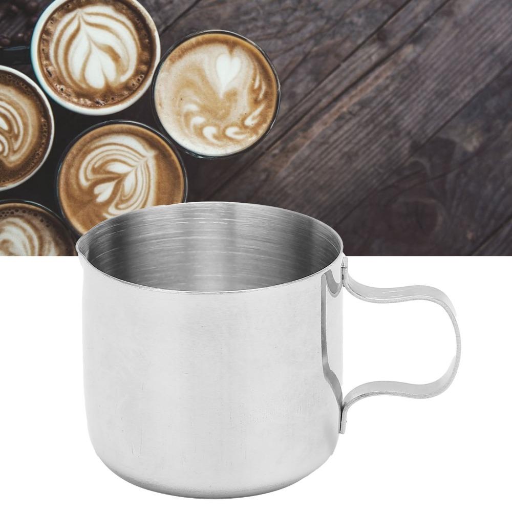 Rustless Steel Milk Frothing Cup 30ml Latte Art Cup Polished Milk Steaming Jug Milk Foam Stirring