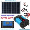 110/220V Solar Power System 20W Solar Panel Battery Charge 30A Controller 6000W Inverter Modified Sine Wave Power Generation Kit