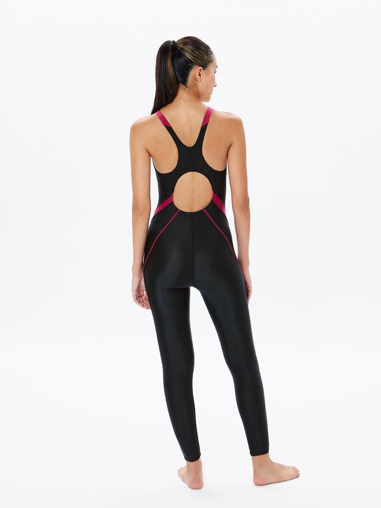 Speedo Comfort Lap Long John Competitive Training Wild Medium Women's Swimsuit, SFW12410, Cherry,