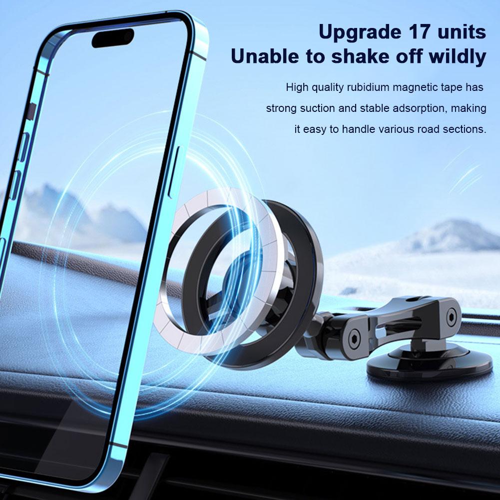 Вращающийся на 360 градусов металлический магнитный автомобильный держатель для телефона, складная подставка для телефона, магнитное крепление на вентиляционное отверстие, поддержка всех телефонов