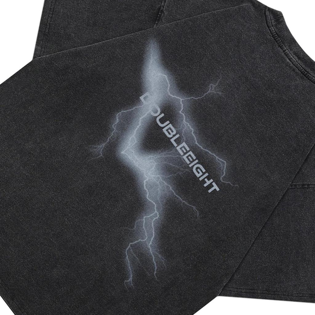 2024 Уличная футболка унисекс с двусторонней молнией и графическим рисунком Хлопчатобумажная черная футболка Топы унисекс Футболки Летняя футболка с короткими рукавами