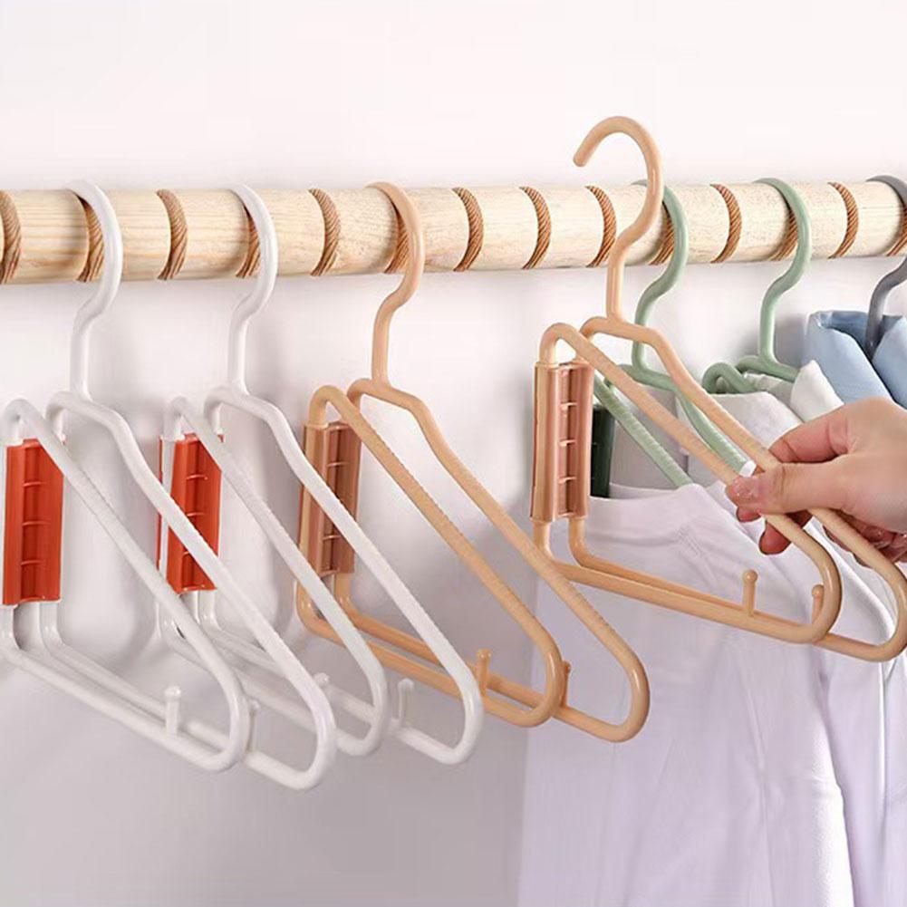 12pcs Foldable Coat Hanger,Non-Slip Clothes Hangers,Plastic Drying Rack,Multifunctional Clothes Storage Organizer For Travel