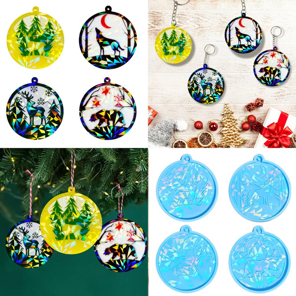 Сделай сам Силиконовые формы для подвесок Ручная работа Формы для поделок Форма животного Рождественские принадлежности для поделок для ручной работы