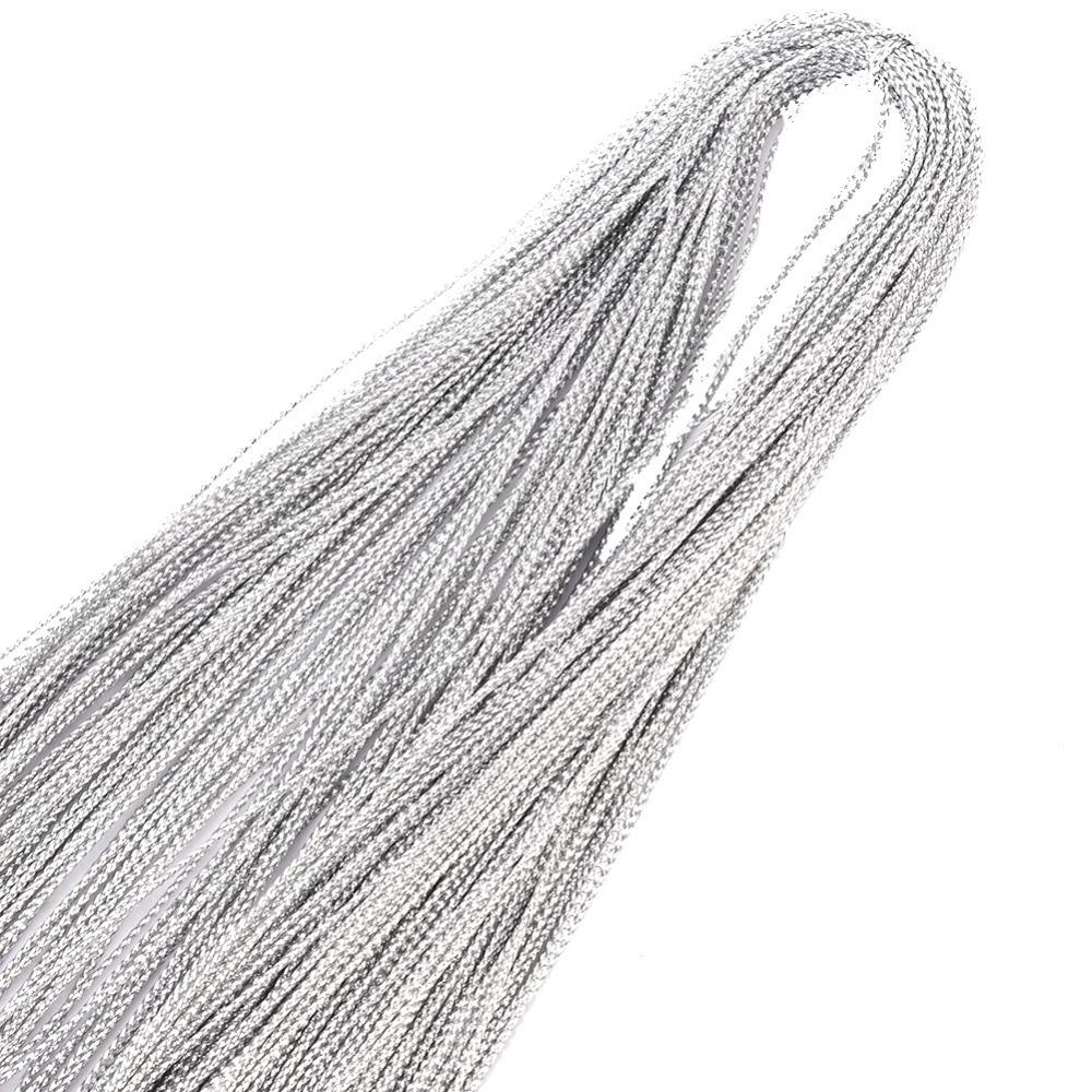 2pcs 1mm Thickness DIY Craft Cord Non Stretch Jewelry Making Thread Metallic Cord String  Hang Tags