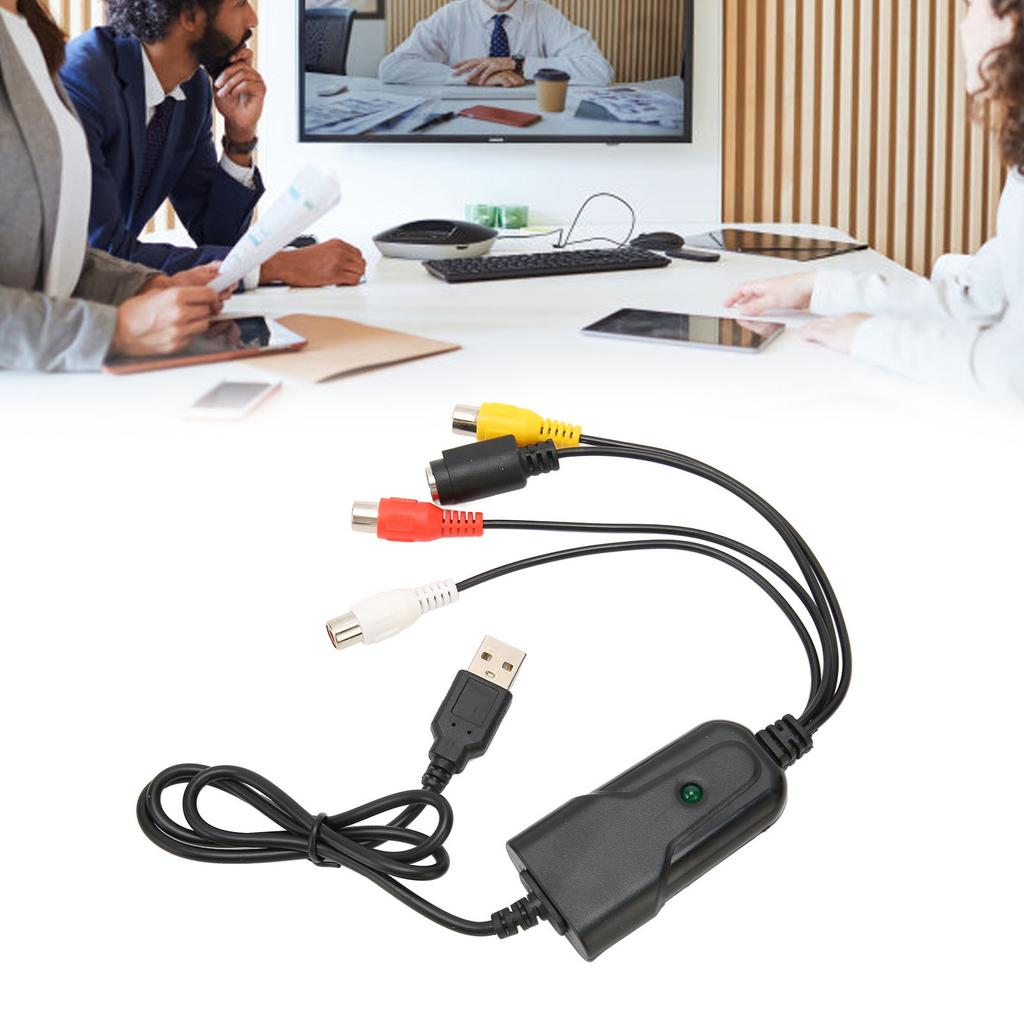 Video Capture Card Device RCA To USB Sound Video Converter VHS DV VCR Hi8 DVD To Digital Converter F