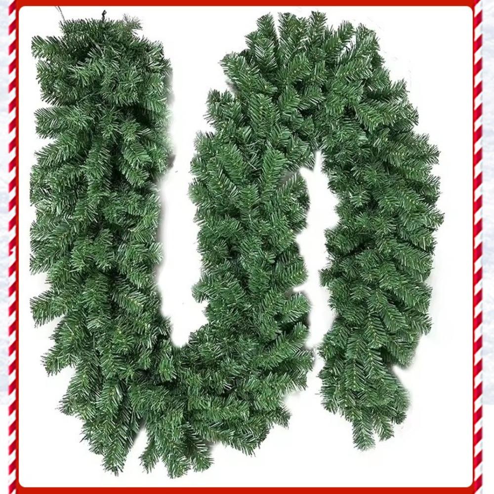 Зеленый искусственный ротанг сосна 2,7 м искусственная зеленая ель для лестницы камина рождественский декор