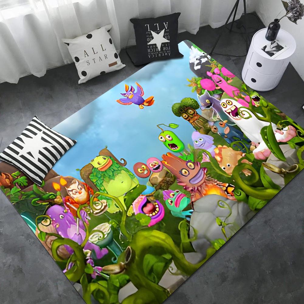 3D Коврик для кухни My Singing Monsters, моющийся, нескользящий, коврик для зоны дивана и кресел в гостиной, кухня, современный домашний декор
