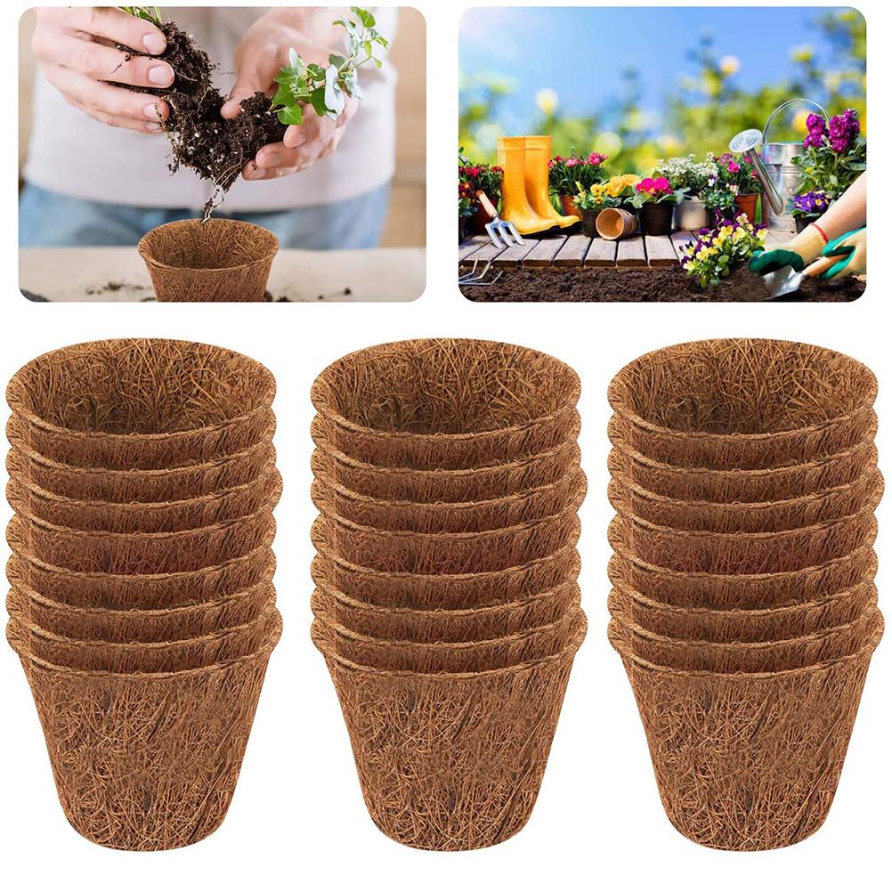 30 шт. горшки для проращивания семян кокоса биоразлагаемые горшки для рассады для домашнего садового инструмента