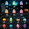 40PCS Halloween Mini Figures,Glow in The Dark Tiny Statue for Halloween Party Favors Dollhouse Decorations,Glow in Dark Cute Ghost Resin Bead Set,