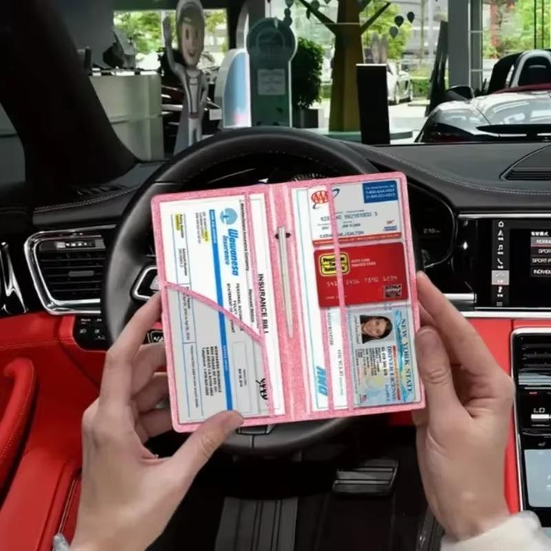 Держатель для регистрационного удостоверения и страхового полиса автомобиля, документ о регистрации транспортного средства, органайзер для отделения для перчаток, защитный чехол Multi