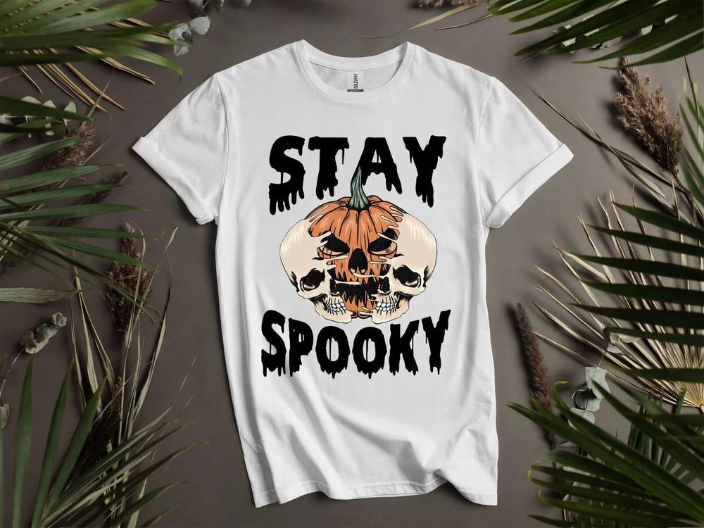 Stay Spooky Poster Pumpkin Tshirt T shirt Men Women Unisex Tshirt K987 Unisex T-Shirt