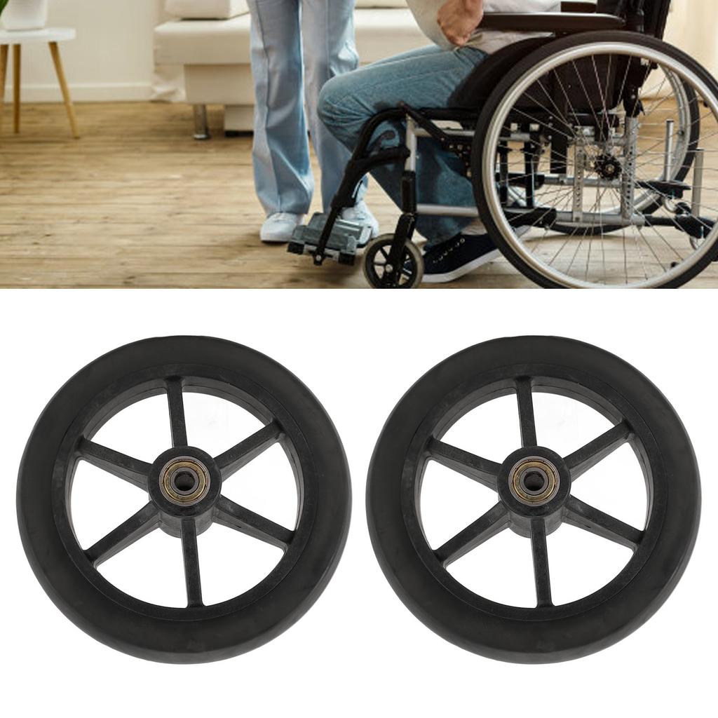 2 шт. Колесо для инвалидной коляски 6 дюймов Запасная часть Аксессуар для электрической инвалидной коляски для большинства электрических инвалидных колясок Черный
