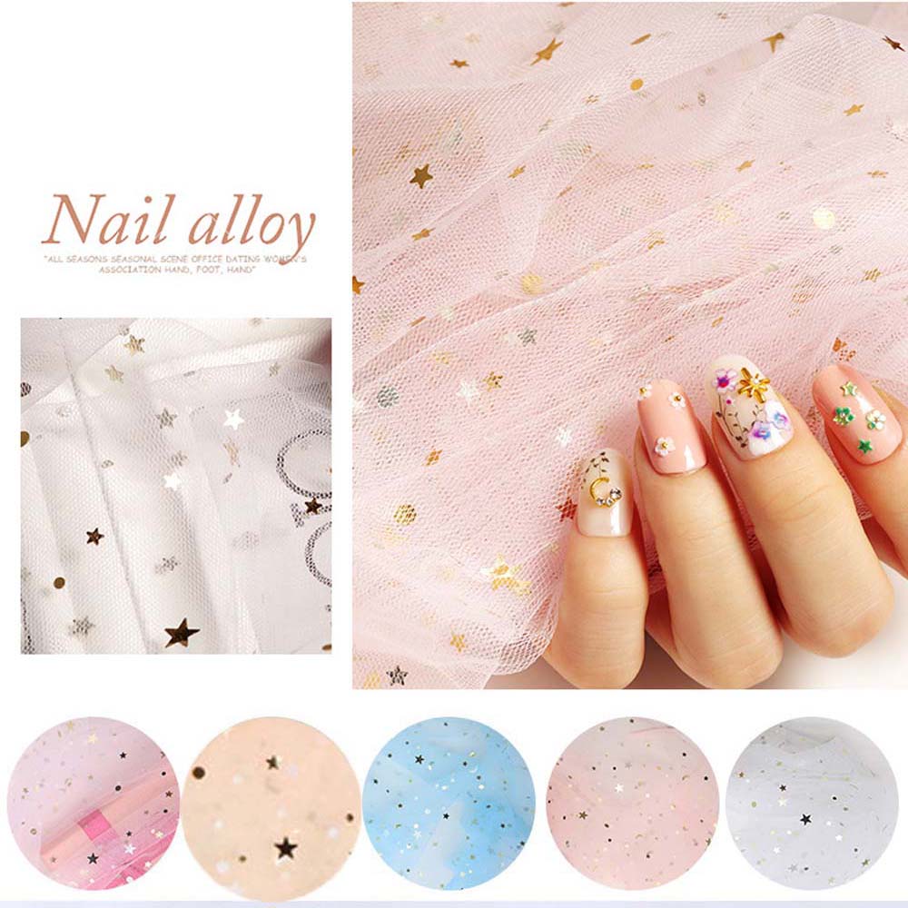 Moon Gauze Lace Mesh Cloth Nail Art  Display Stand Photo Props Manicure Photography Background