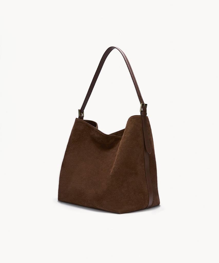 Clave Ellie Suede Brown Tote Bag